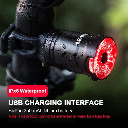 Luz Trasera Led Inteligente Bicicleta Trasera Usb Recargable