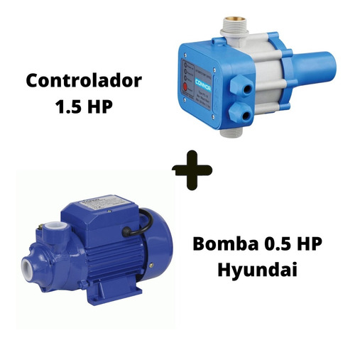 Bomba Periferica 0.5 Hp Hyundai + Controlador - Envio Gratis