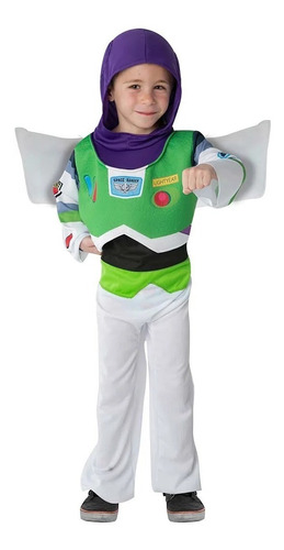 Disfraz Toy Story Buzz Lightyear Infantil Con Capucha Alas Disney Talla 10 Astronauta Guardian Espacial