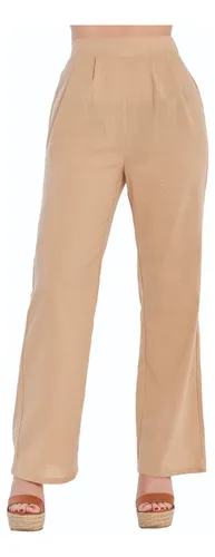 Pantalon Color Caqui Mujer