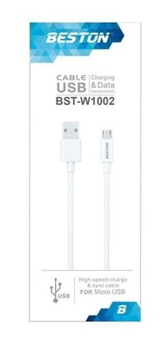 Cable Carga Transferencia Datos Beston Micro Usb V8 1m