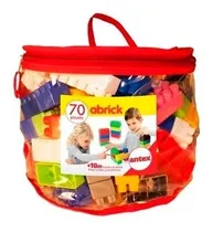 Comprar Bolson De Bloques 70 Piezas Ladrillos Encastre Antex Abrick