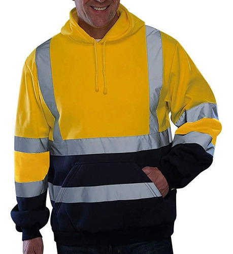 Sudadera Con Capucha Reflectante Road Work Para Hombre