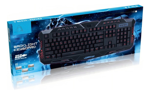 Teclado Gamer Español Rgb Alambrico Luz Usb Ergonomico Pc Ma Color Del Teclado Negro