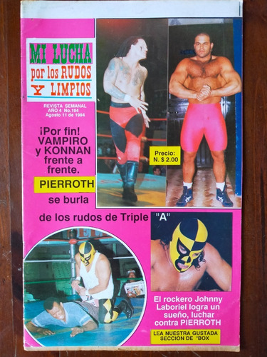 Hijo Del Gladiador, Pierroth, Lizmark En Revista Mi Lucha