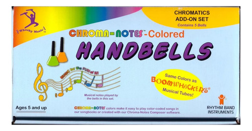 Handbells Set Cromático Campanas 5 Pzs Notes Chroma Cnhb-c