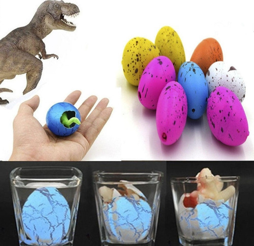 Imagen 1 de 10 de Huevo Dinosaurios X 2 Unidades Crecen En El Agua Didáctico