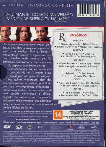 Box House - 5ª Temporada Completa - 6 Discos Novo Lacrado