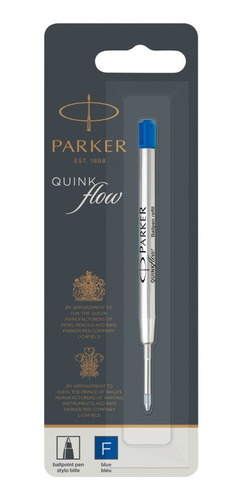 Repuesto De Bolígrafo Quinkflow Azul 0.8 Parker