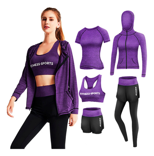 Conjunto Deportivo Dama X5 Calza Top Short Legging - El Rey