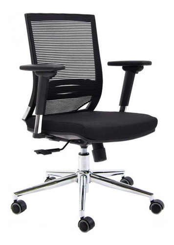 Silla Free Oficina Con Apoyo Lumbar Base Cromada