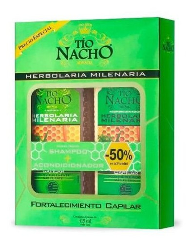 Shampoo Tio Nacho + Acondicionador Herbolaria Milenaria 415m