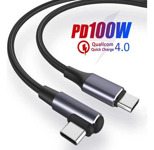 Cable De Carga Rápida Pd 100w Usb C A Usb Tipo C Para Comput