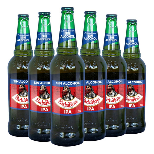 Imagen 1 de 10 de Cerveza Barba Roja Ipa Sin Alcohol Pack X 6 X 330ml. 