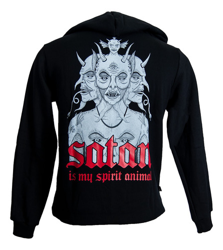 Satan Campera Canguro Algodon Hitch Calavera Rock Demonio