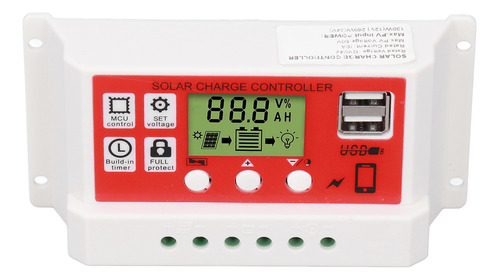 Controlador De Panel Solar Pwm Batería De Litio Fotovoltaica