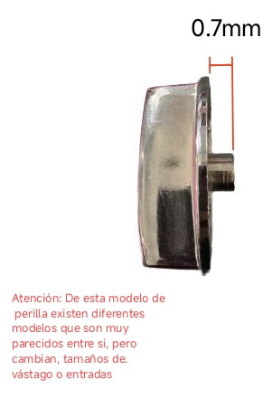 Perilla Estufa Mabe Cromada Platinum 183d9207 Bástago Corto