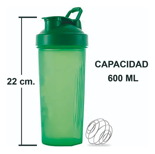 Vaso Batidor Deportivo Mezclador De Proteina 600ml Color Tai