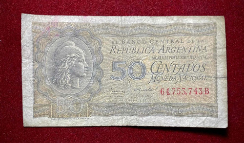 Billete 50 Centavos Moneda Nacional 1955 Bottero 1906 Oferta