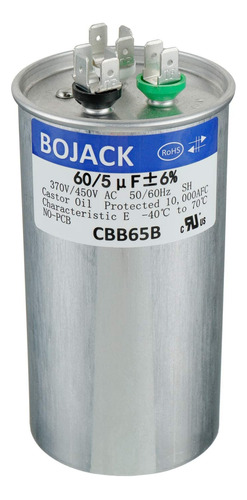 Bojack 60+5uf 60/5mfd ±6% 370v/440v Cbb65 Condensador De Arr