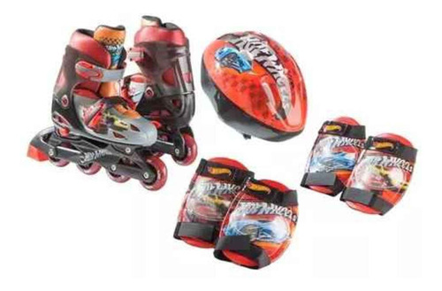 Patines Lineal Hotwheels Set Completo