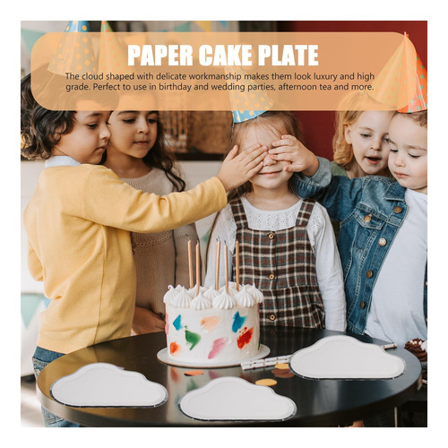 Platos De Papel Desechables Amosfun Plato De Comida En Forma
