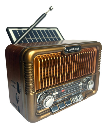 Radio Radinho Antigo Estilo Madeira Bluetooth Retro Vintage Cor Marrom