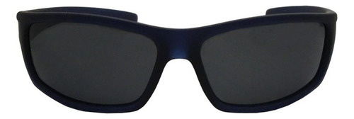 Gafas de sol polarizadas Polaroid P8411, color de la montura: azul oscuro, color de varilla, azul oscuro, color de la lente: gris oscuro, diseño deportivo