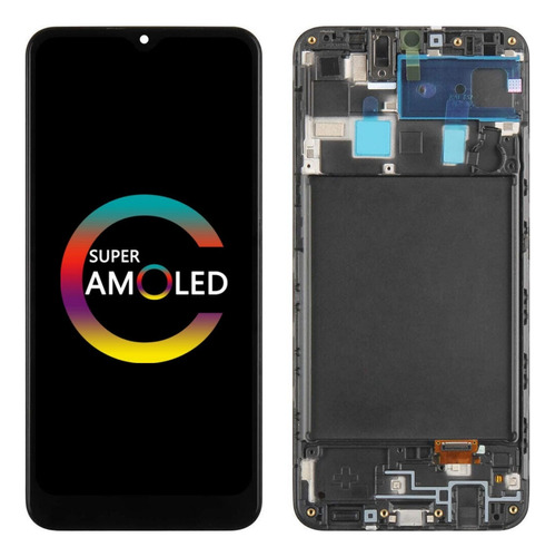 Pantalla Táctil Amoled Con Marco Para Samsung A20 Sm-a205