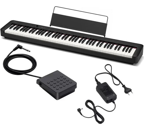Imagen 1 de 10 de Piano Digital Casio Cdp-s160bk Portatil 88 Teclas Sensitivas