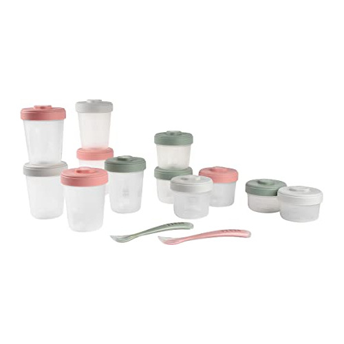 Clip Containers Set Of 12 + 2 Spoons, Food Storage Cont...