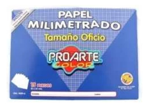 Papel Milimetrado 15 Pliegos Tamaño Oficio