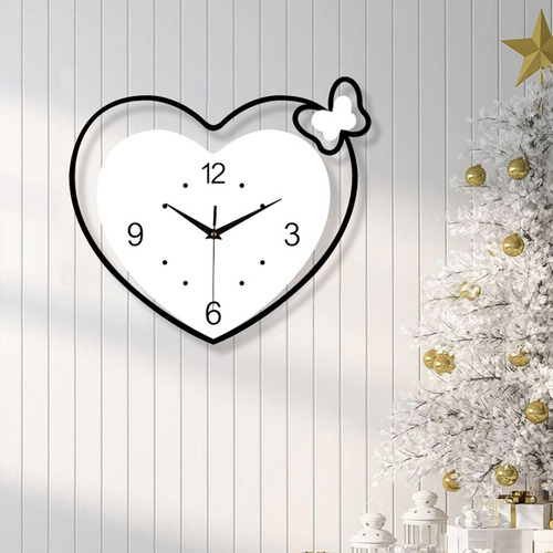 Reloj De Pared Con Forma De Corazón, Movimiento Silencioso,
