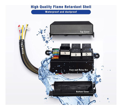 Caja De Fusibles De Relé De 12 V, Caja De Relés Precableada