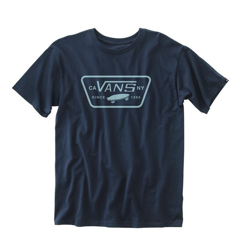 Imagen 1 de 3 de Remera Vans Modelo Full Patch Azul Logo Nueva Coleccion