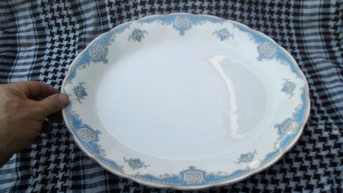 Bandeja Oval Creampetal Grindley England 40,5 X 34 X 4,4 Alt