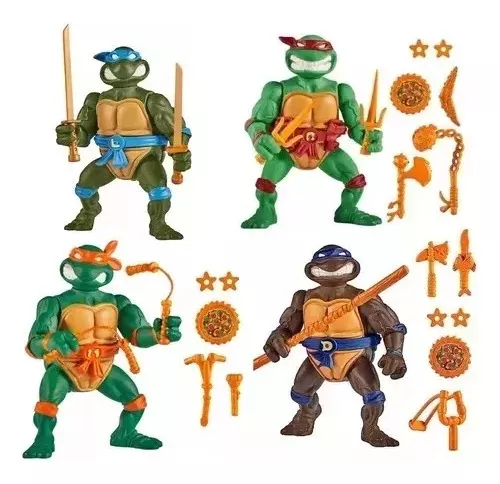 Figuras Tortugas Ninja Con Accesorios Original X Unidad