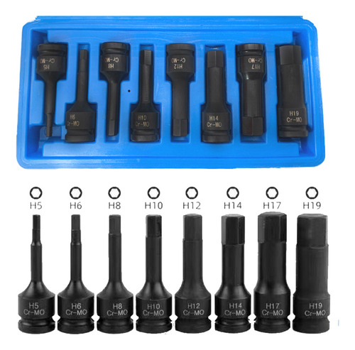 Juego De Enchufes De Impacto De Punta Hexagonal Allen Wrench