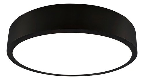 Lámpara Led Sobreponer Estevez Drum 18w Aluminio Color Negro Color Negro Luz Fría