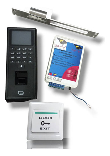 Kit Control Acceso Biométrico, Ups Batería 8 Horas-hembrilla