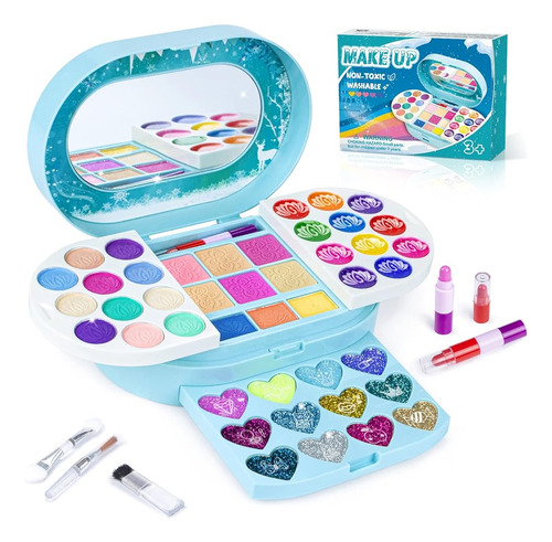 Tomons Kids Makeup Kit Para Girl Princess Juguete Cosmético 