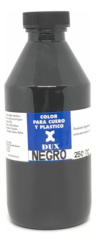 Pintura Cueros Y Plásticos Dux X 250cc Color Negro