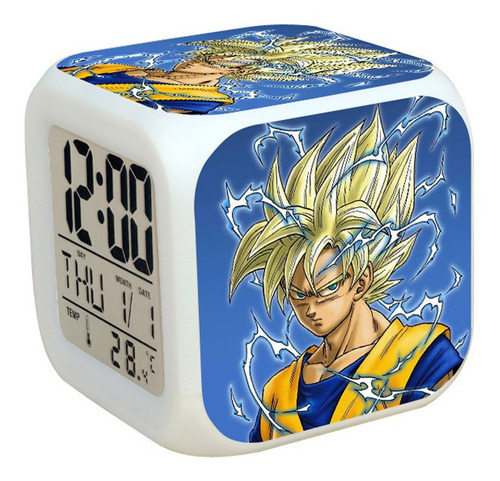 Reloj Despertador, Lámpara De Noche Led, Dragon Ball Goku 21