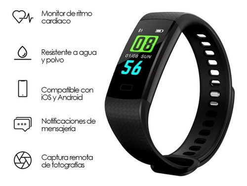 Imagen 2 de 10 de Pulsera Inteligente Ritmo Cardiaco Contra Agua S4 Redlemon