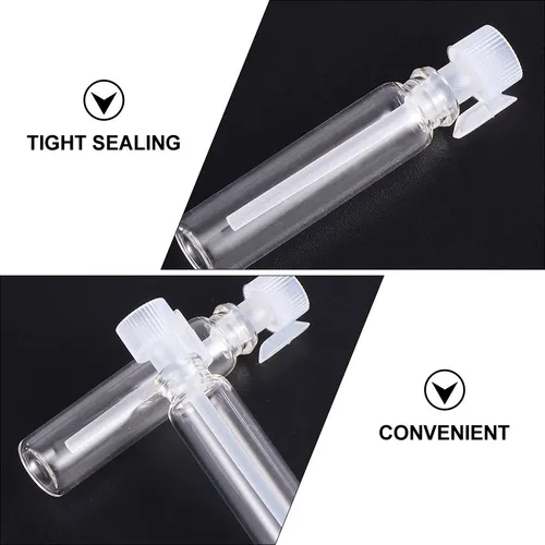 Botella De Muestra Transparente De 2 Ml, 100 Unidades, Con P