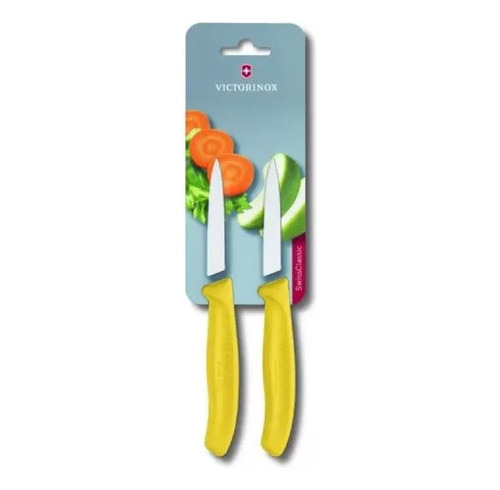 Cuchillo Victorinox 8 Cm Frutas Verduras Liso X2 Unidades