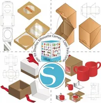 Comprar Pack Diseños Silhouette Cameo Cajas A Cortar Svg+eps+ai+cdr