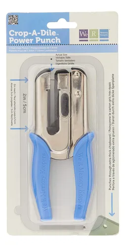 Crop-a-dile Power Punch Azul Para Agujeros De 1/16 Pulgadas