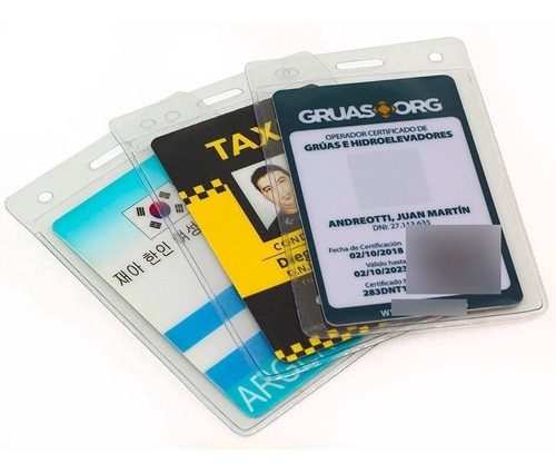 Imagen 2 de 10 de Sobres Pvc Porta Credenciales 60x90mm 180 Micrones Pack 10u