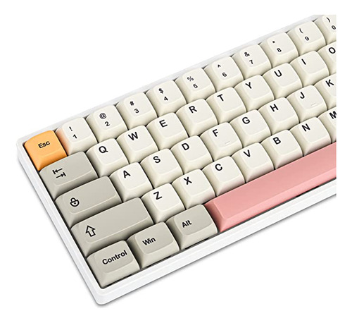 Teclas Pbt 60% Dye-sub Xda 134 Retro Keycap Set Para Cherry.